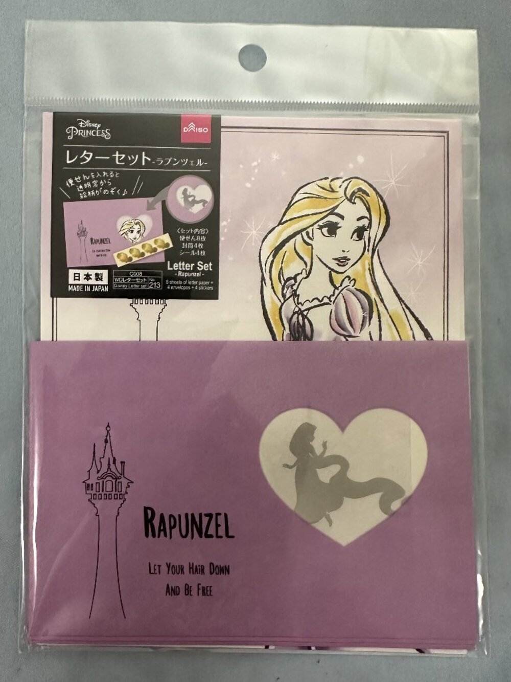 Disney Princess Rapunzel x Daiso Japan Interactive Letter Set